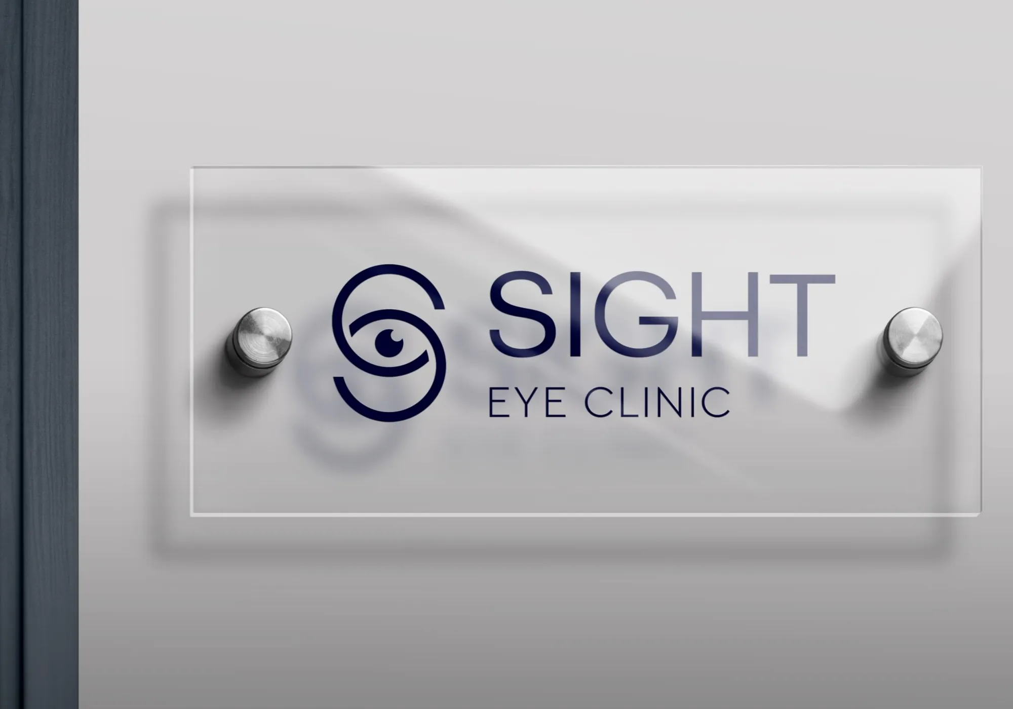 Sight acrylic sign mockup
