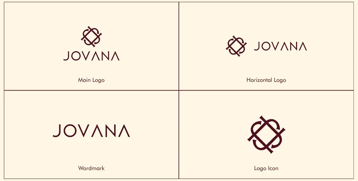 Jovana monogram and logo lockups